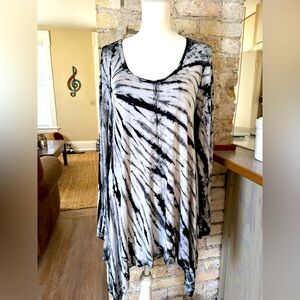 Tie Dye long sleeve t-shirt dress or top by Chelsea & Theodore